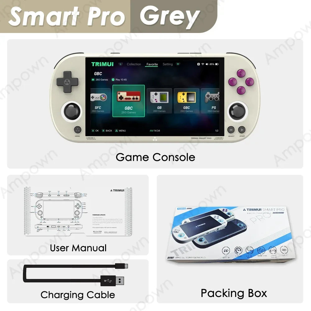 Handheld Retro Game Console 4.96-inch (126 mm) IPS Screen — Linux OS, RGB Joystick, 13,000+ Games, Portable Gaming Gift