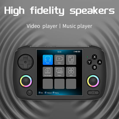 Retro Handheld Game Console 3.95 in (10.0 cm) IPS 720 x 720, Linux 64-bit, WiFi Bluetooth, RGB Joysticks, 3800mAh