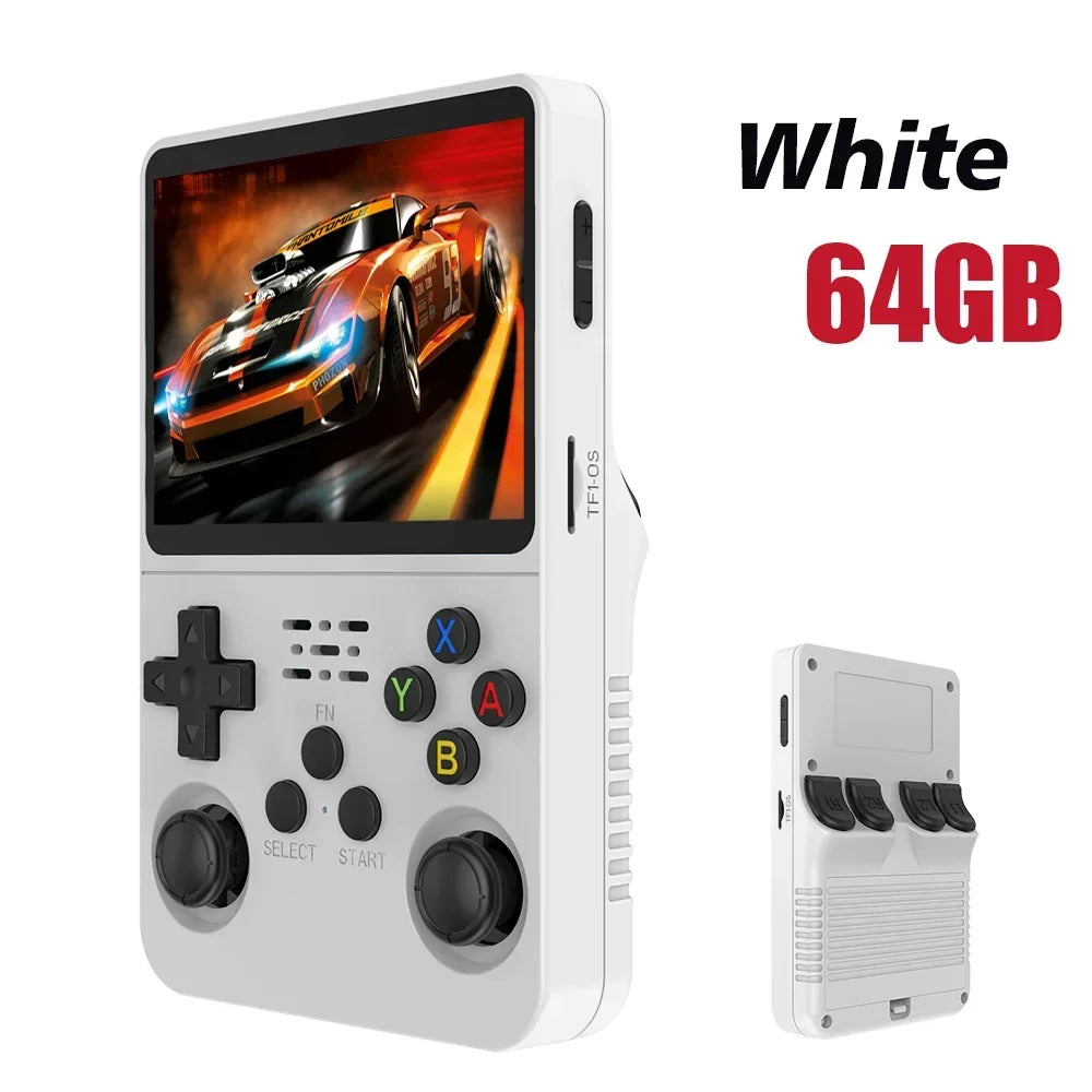 Retro Handheld Video Game Console Linux Portable Pocket Player, 3.5-inch (89 mm) IPS Screen, 64GB/128GB, 15,000+ Games, Mini HDMI