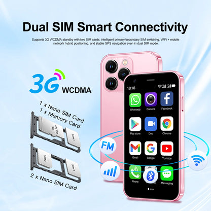 Mini Android Smartphone 3.0-inch (7.6 cm) 2GB RAM 16GB ROM 3G WCDMA Dual SIM Face Unlock WiFi GPS Google Play
