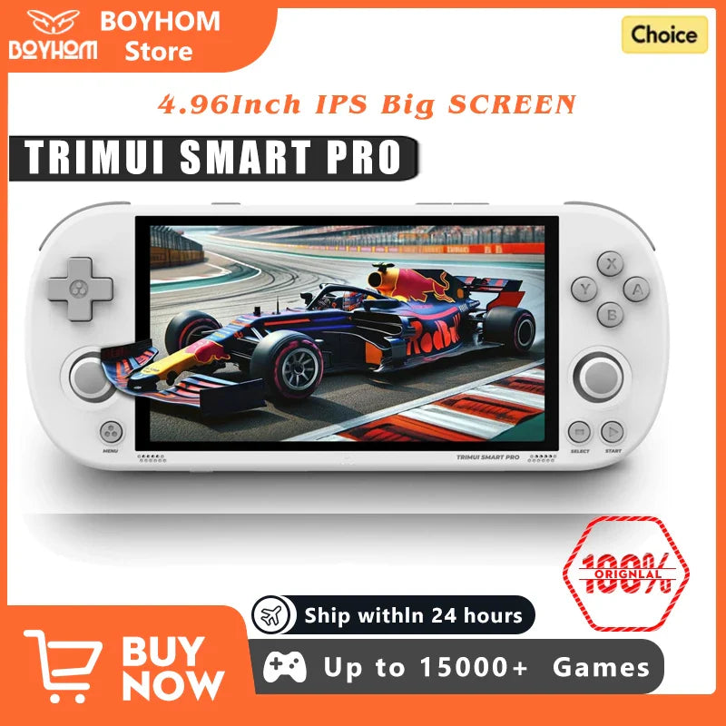 4.96-Inch (12.6 cm) IPS Handheld Retro Game Console - Linux OS, Joystick, RGB Lighting, 1280x720