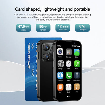 Mini 3.0-inch (7.6 cm) Android 9 Smartphone — 2GB RAM 16GB ROM, Dual SIM, 3G, Type-C, Face Unlock