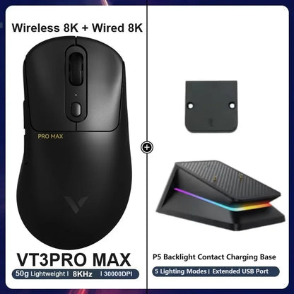 Wireless Gaming Mouse 59g (2.08 oz) Ultra-Light 8KHz (8000Hz) Polling 26,000 DPI 9 Programmable Buttons Ultimate Optical Sensor