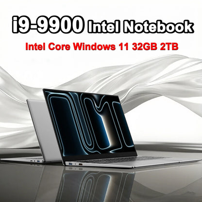 LENO NEW 15.6" Laptop 32GB 2TB Windows 11 Intel Core i9 9900 Gaming Computer PC 1920*1080 HD Gamer office Ultra Slim Notebook