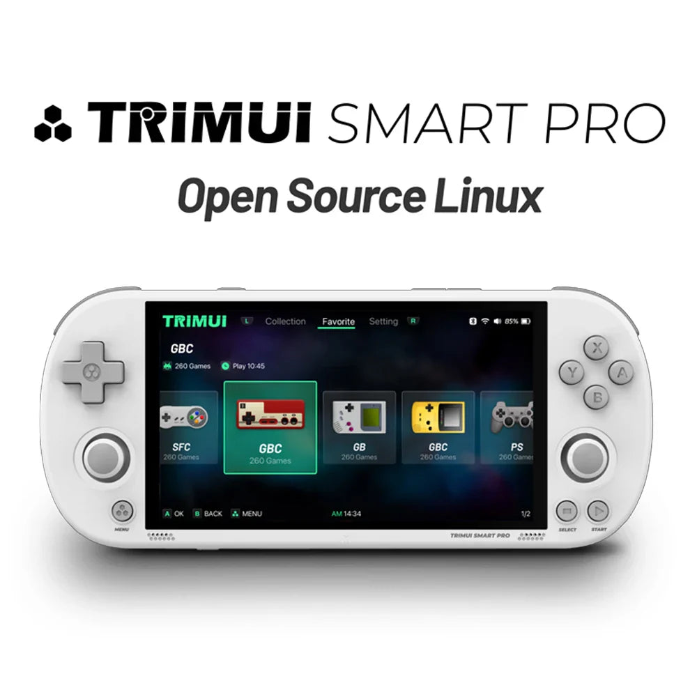 4.96-Inch (12.6 cm) IPS Handheld Retro Game Console - Linux OS, Joystick, RGB Lighting, 1280x720