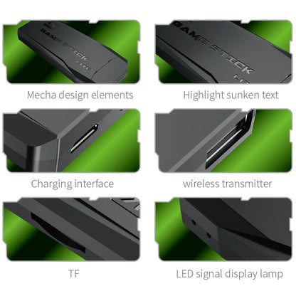Gaming accessory with labeled features on a green background