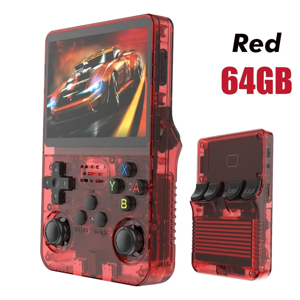 128GB Open-Source Retro Handheld Game Console - 3.5" (8.9 cm) IPS Screen, Linux Pocket Video Player, Orange