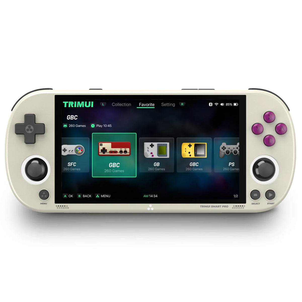 4.96-Inch (12.6 cm) IPS Handheld Retro Game Console - Linux OS, Joystick, RGB Lighting, 1280x720