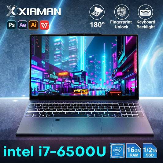 15.6" (39.6 cm) FHD Laptop — Intel Core i7 Processor, Windows 11 Pro, 16GB RAM, 512GB/1TB SSD, IPS Display, Portable Gaming & Business Notebook