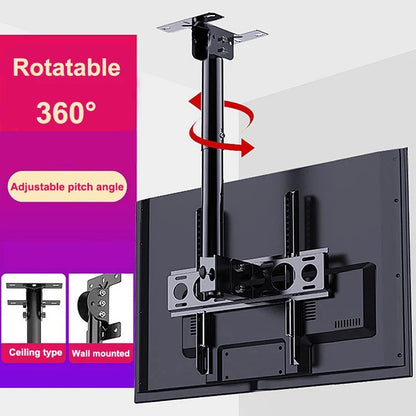 Ceiling TV Mount Full Motion TV Bracket for Most 32-75" Flat Curved TVs/Monitors Swivel Tilt Height Adjustable Hanging TV Mount