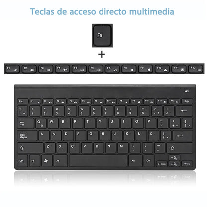 New Spanish Keyboard Wireless Mouse For Game PC Player TV Spanish Keyboard and Mouse Set 78Keys Gaming Keyboard Dropshipping