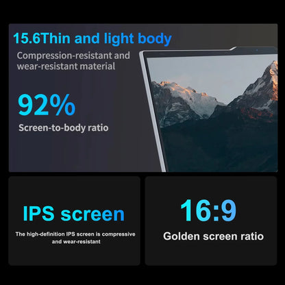 15.6-inch FHD Laptop Windows 11 — Intel Core i7 or i3, 16GB RAM, Up to 2TB SSD, Fingerprint Unlock, Backlit Keyboard