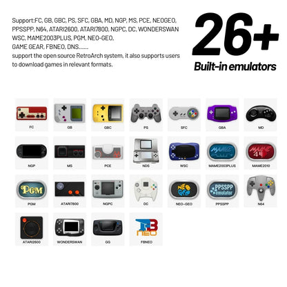 Handheld Retro Game Console 4.96-inch (126 mm) IPS Screen — Linux OS, RGB Joystick, 13,000+ Games, Portable Gaming Gift