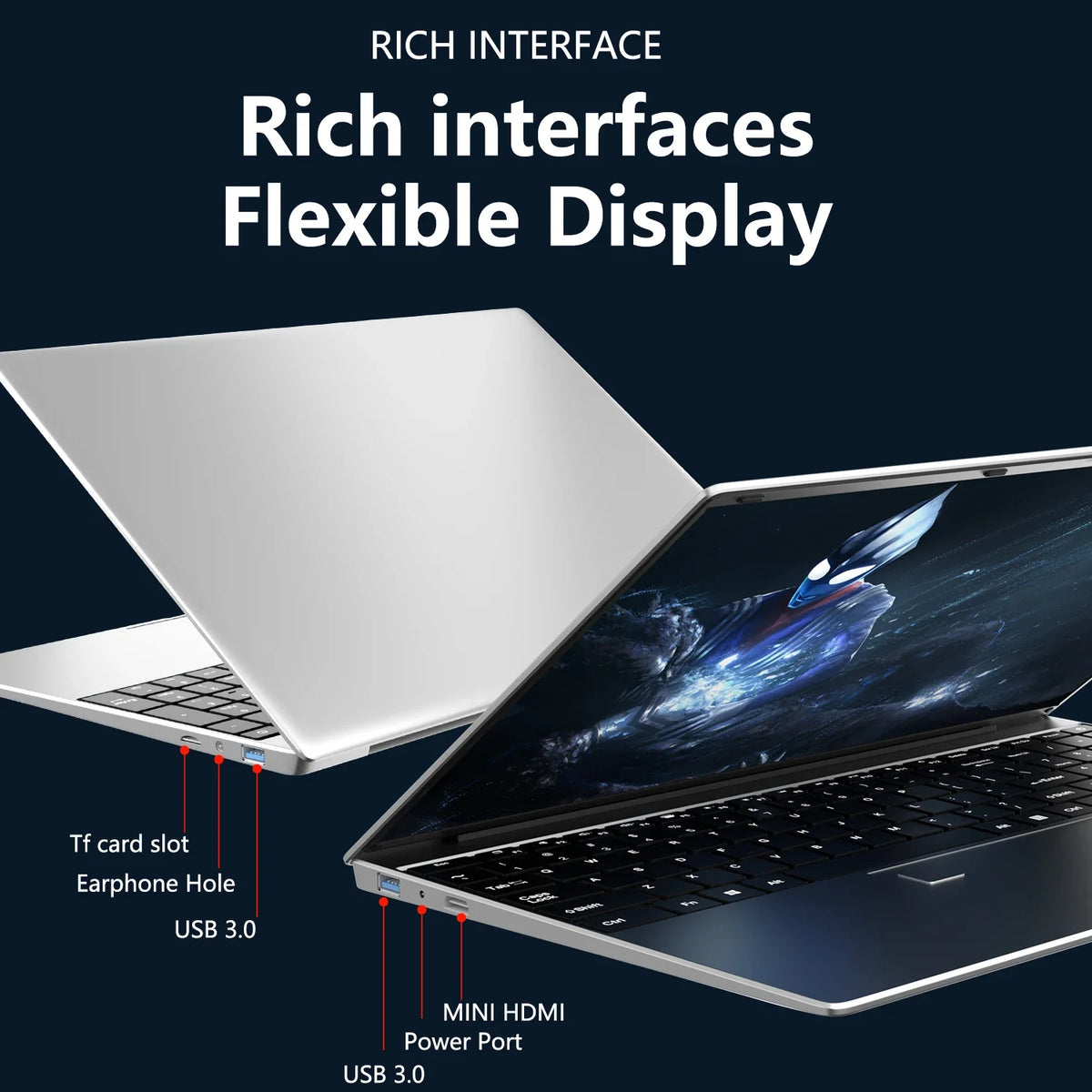 Intel i9 10980HK 15.6 Inch 4K Laptop 32GB DDR4 2TB SSD Fingerprint Unlock WiFi 6 Gaming Ultrabook Pro Max Speed