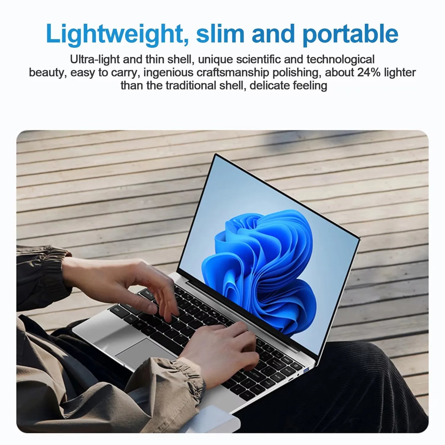 14.1-inch (350 mm) Ultra Slim Laptop — Intel Pentium N3700, 16GB RAM, 2TB M.2 SSD, FHD 1920x1080 IPS, Windows 11 Pro