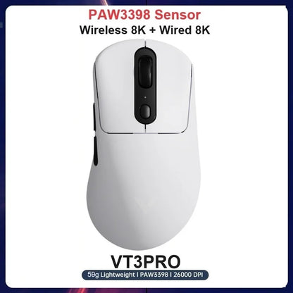 Wireless Gaming Mouse 59g (2.08 oz) Ultra-Light 8KHz (8000Hz) Polling 26,000 DPI 9 Programmable Buttons Ultimate Optical Sensor
