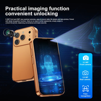 3.0-inch (7.6 cm) Mini Android Phone — 2GB RAM 16GB ROM, Dual SIM 3G, Wi‑Fi, GPS, Type-C