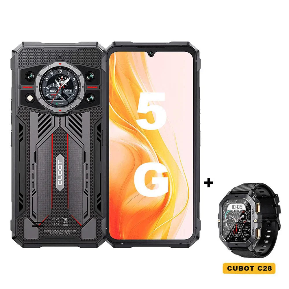 Rugged 5G Smartphone – 10200mAh Battery, Dimensity 7025 2.5GHz, 32GB RAM (16+16 Ext), 256GB Storage, 108MP Triple Camera, 6.72-inch FHD+ 120Hz, IP68/IP69K
