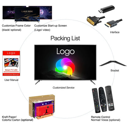 32inch HD LED 4K Smart Android TV for Hotel Use with Projection