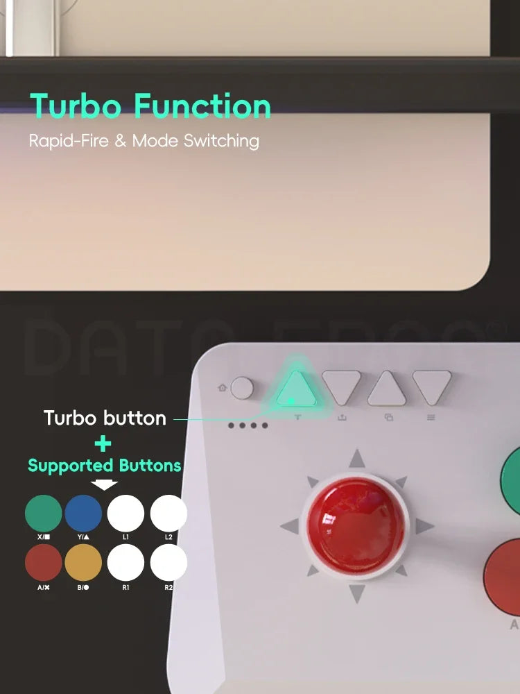 DATA FROG Y5A Arcade Stick For Switch 2 & Windows PC, Wireless Arcade Fight Stick with 2.4G Receiver