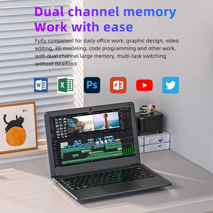 11.6-Inch (29.5 cm) Mini Laptop Intel Celeron N4000 — 8GB RAM, 128/256/1TB SSD (M.2), Windows 11, Pink Portable Ultraslim Pocket Laptop