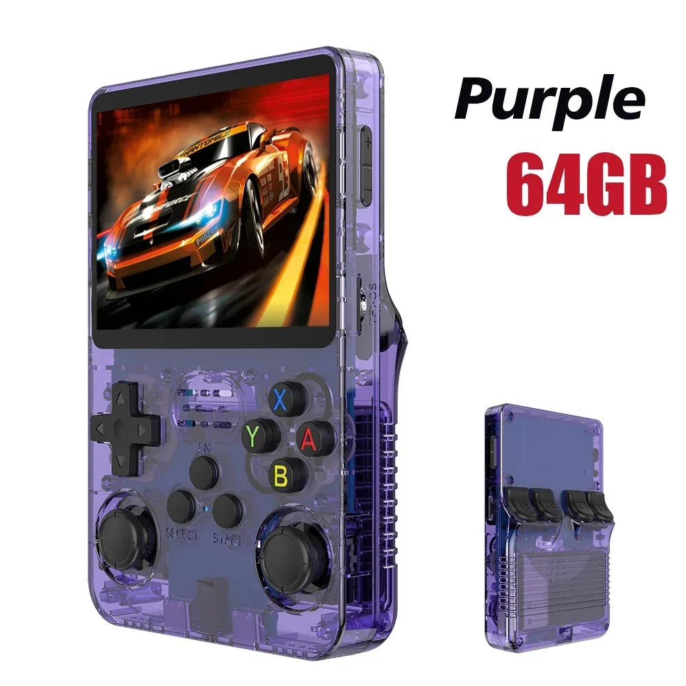 Retro Handheld Video Game Console Linux Portable Pocket Player, 3.5-inch (89 mm) IPS Screen, 64GB/128GB, 15,000+ Games, Mini HDMI