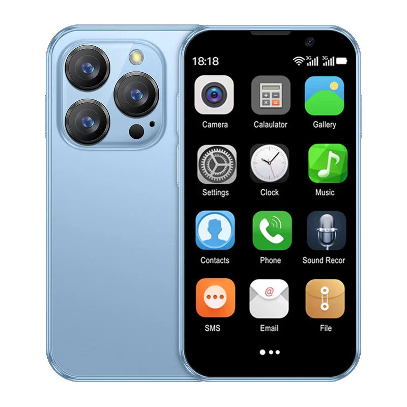 Mini 3.0-inch (7.6 cm) Android 9 Smartphone — 2GB RAM 16GB ROM, Dual SIM, 3G, Type-C, Face Unlock