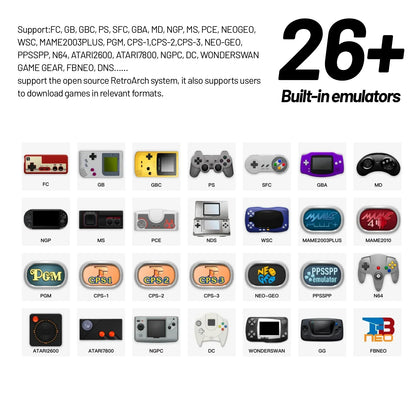 4.96-Inch (12.6 cm) IPS Handheld Retro Game Console - Linux OS, Joystick, RGB Lighting, 1280x720