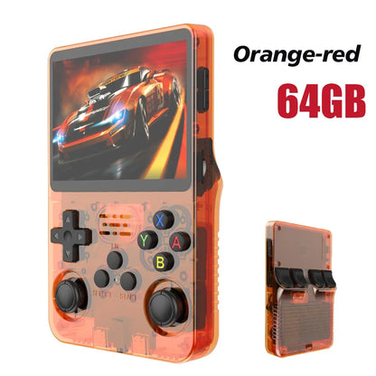 Retro Handheld Video Game Console Linux Portable Pocket Player, 3.5-inch (89 mm) IPS Screen, 64GB/128GB, 15,000+ Games, Mini HDMI