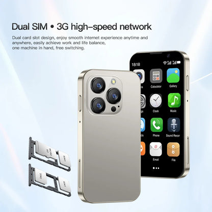 Mini 3.0-inch (7.6 cm) Android 9 Smartphone — 2GB RAM 16GB ROM, Dual SIM, 3G, Type-C, Face Unlock