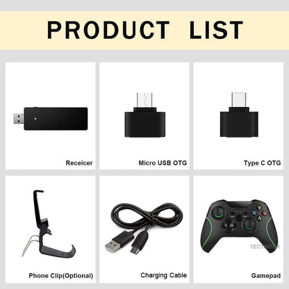 Best Quality Black 2.4G Wireless Joystick Gamepad Controller Compatible With Pc Smartphones Tablets Laptops Monitors