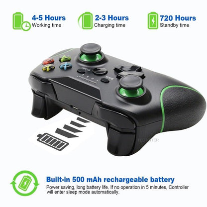 Best Quality Black 2.4G Wireless Joystick Gamepad Controller Compatible With Pc Smartphones Tablets Laptops Monitors