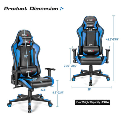 Gaming Chair Adjustable Swivel Racing Style Computer Office Chair