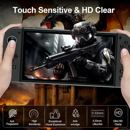 Tempered Glass Screen Protector with Joystick Cap | Full Coverage Protection for Nintendo Switch 2