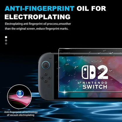 Tempered Glass Screen Protector with Joystick Cap | Full Coverage Protection for Nintendo Switch 2