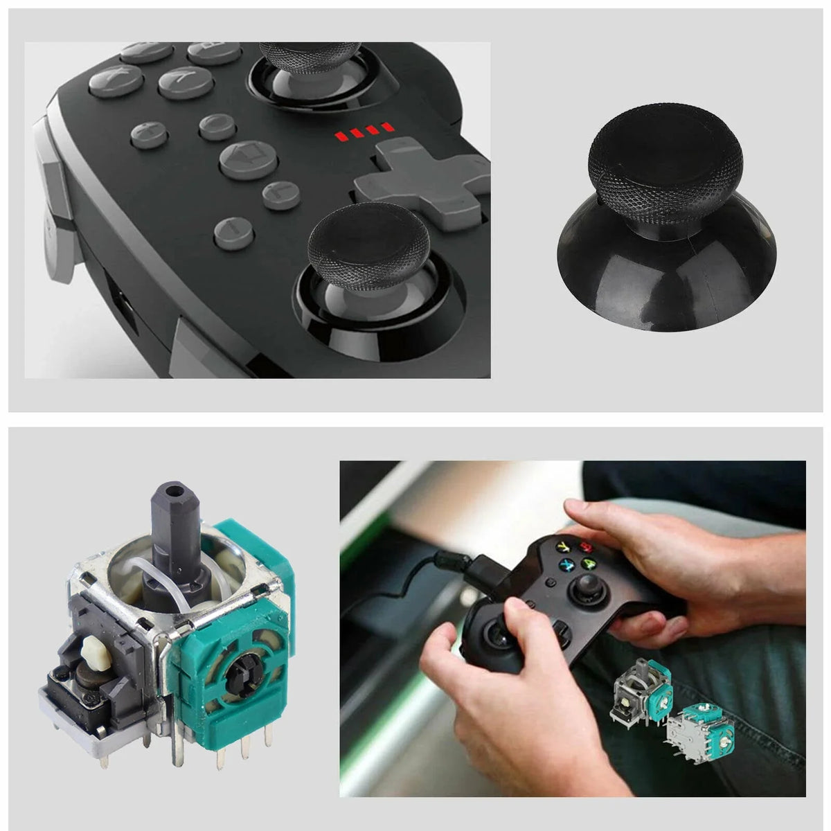 Replacement Joystick for Xbox One / Xbox Series S & X Controllers | 3D Analog Thumbsticks Repair Kit with Screwdrivers